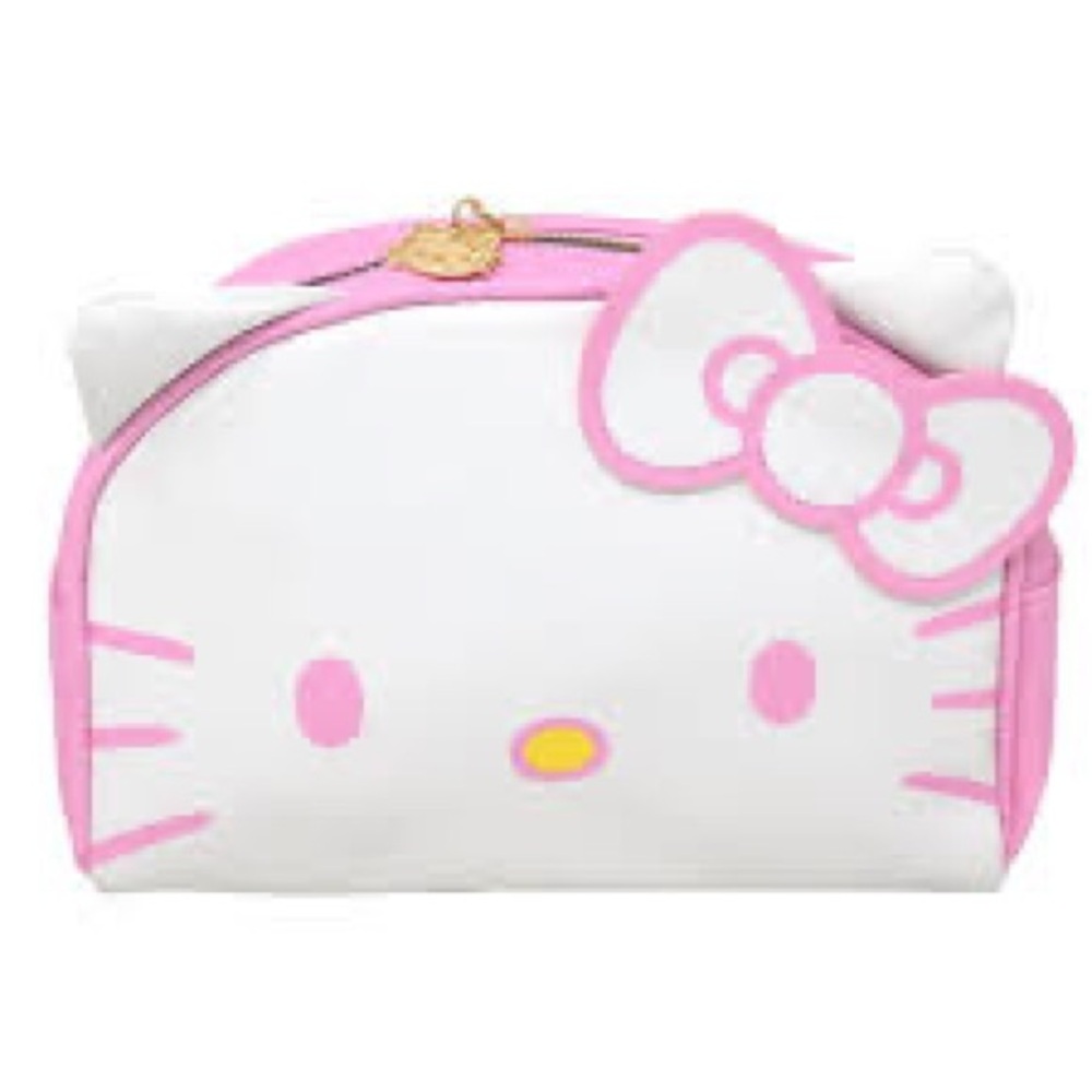 Hello Kitty White & Pink Makeup Bag with Bow